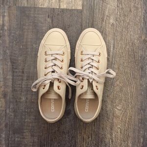 NWOT Rose Gold Low Top Converse